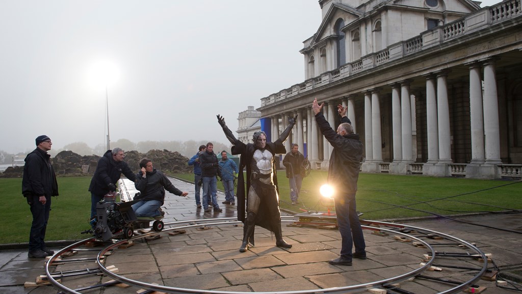 Behind the scenes during the filming of Thor: The Dark World