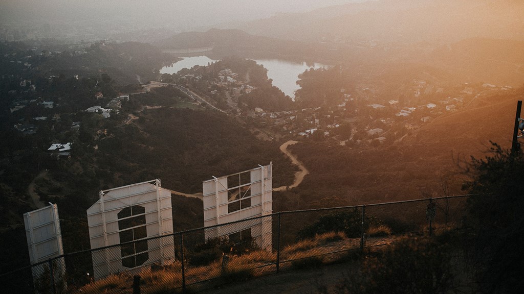 Behind the Hollywood sign in Los Angeles