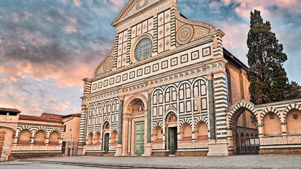 A church in Florence matching a scene from the video game "Assassins Creed"
