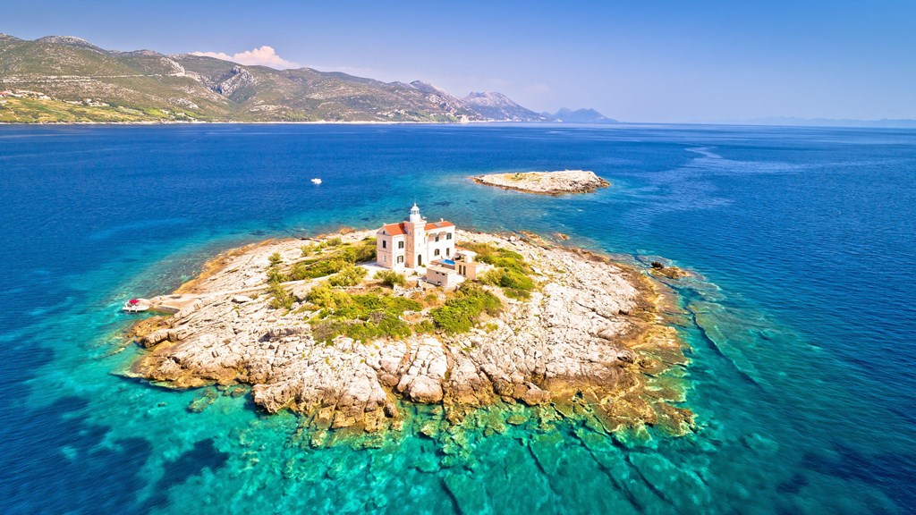 A lighthouse on an island in Croatia 