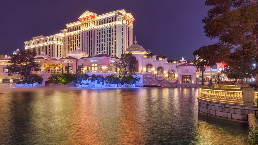 Exterior shot of Caesars Palace hotel in Las Vegas
